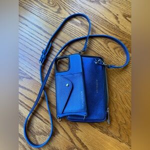 Bandolier Electric Blue Crossbody Phone Case Strap Pouch bag iPhone 14 Pro Max